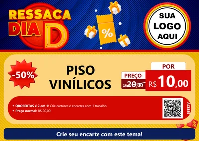 Modelo de Cartaz para Cartaz A4 Horizontal com o tema Ressaca Dia D para Material para Construção