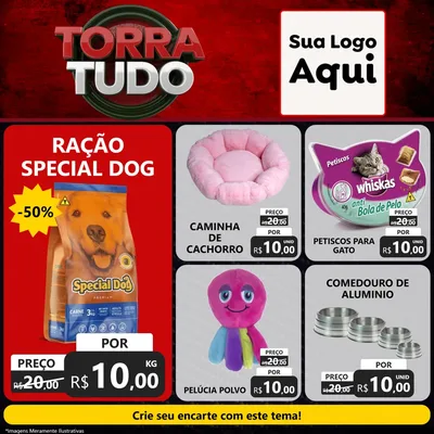 Modelo de Rede Social para Feed Facebook com o tema Torra Tudo para Pet Shop