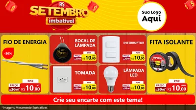 Modelo de TV para TV Horizontal com o tema Setembro Imbatível para Materiais Elétricos