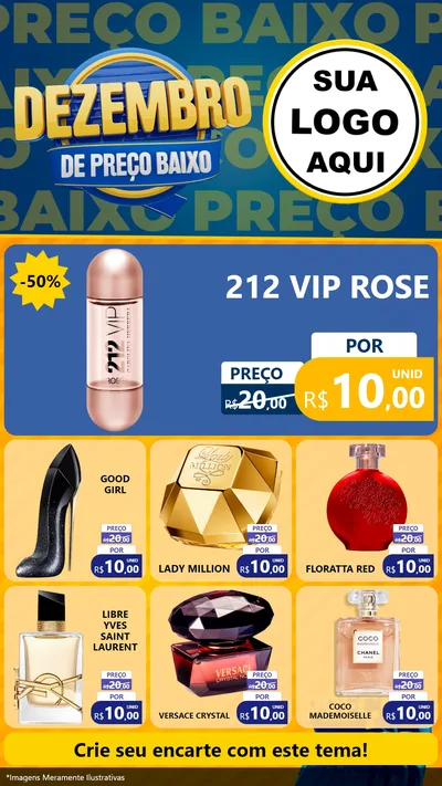 Modelo de Rede Social para Stories com o tema Dezembro de Preço Baixo para Perfumes