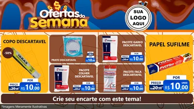 Modelo de TV para TV Horizontal com o tema Ofertas da Semana - Páscoa para Embalagens