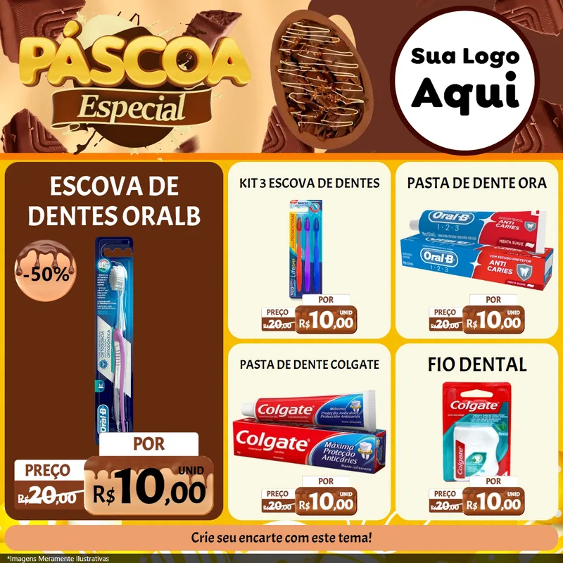 Modelo de Rede Social para Feed Facebook com o tema Páscoa Especial para Higiene Pessoal