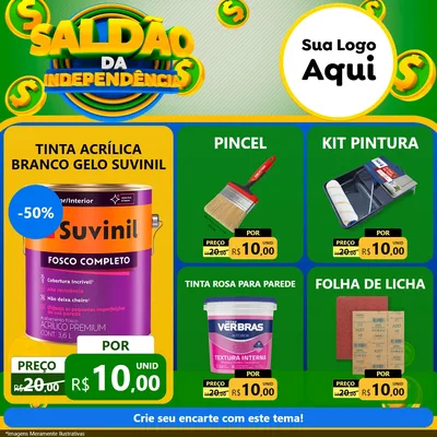 Modelo de Rede Social para Feed Facebook com o tema Saldão da Indepêndencia para Tintas e Ferramentas