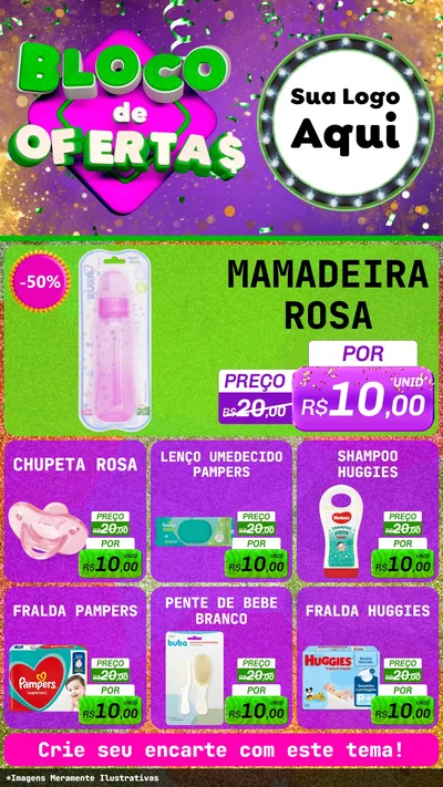 Modelo de Rede Social para Stories com o tema Bloco de Ofertas para Bebês