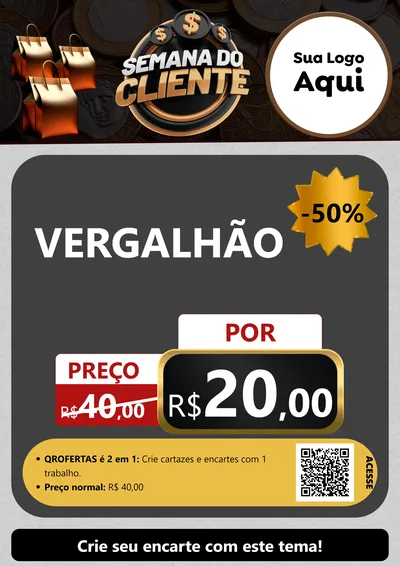 Modelo de Cartaz para Cartaz A4 Vertical com o tema Semana do Cliente para Ferragens