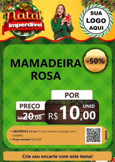 Modelo de Cartaz para Cartaz A4 Vertical com o tema Natal Imperdível para Bebês
