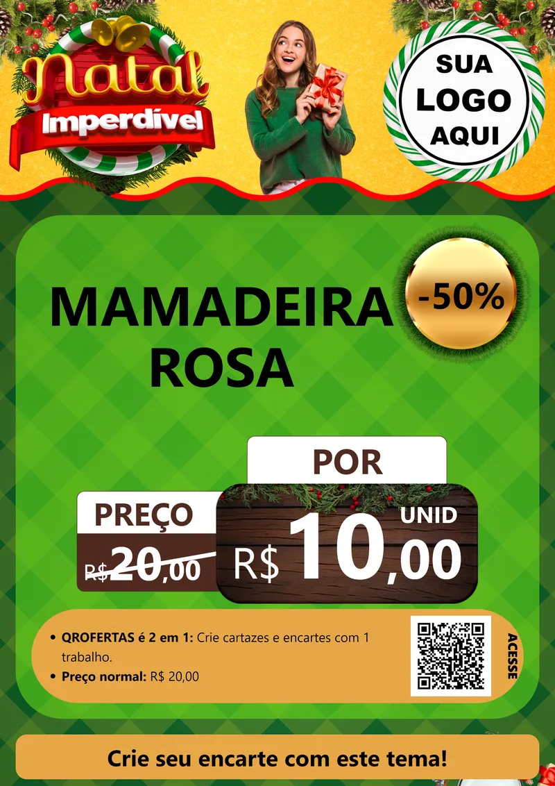 Modelo de Cartaz para Cartaz A4 Vertical com o tema Natal Imperdível para Bebês