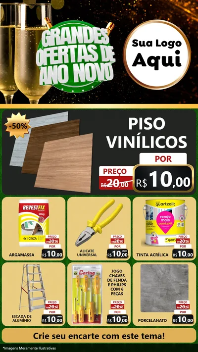 Modelo de Rede Social para Stories com o tema Grandes Ofertas de Ano Novo para Material para Construção