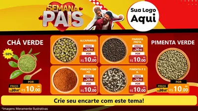 Modelo de TV para TV Horizontal com o tema Semana Dos Pais para Produtos Naturais