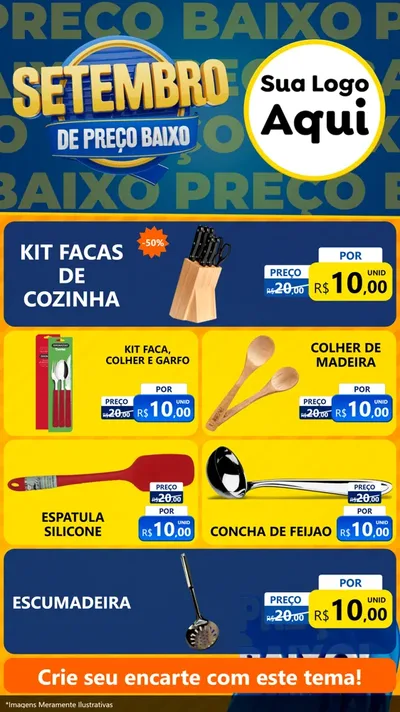 Modelo de TV para TV Vertical com o tema Setembro De Preço Baixo para Utilidades Domésticas