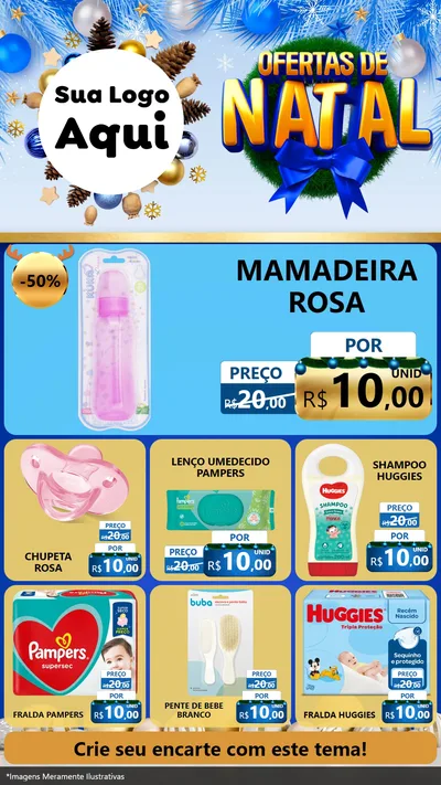 Modelo de Rede Social para Stories com o tema Ofertas de Natal para Bebês