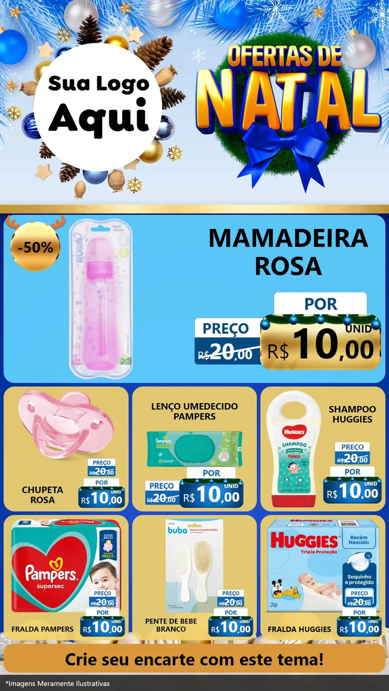 Modelo de Rede Social para Stories com o tema Ofertas de Natal para Bebês