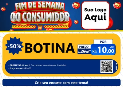 Modelo de Cartaz para Cartaz A4 Horizontal com o tema Fim de Semana do Consumidor para Agropecuária
