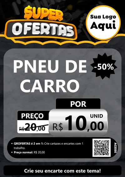 Modelo de Cartaz para Cartaz A4 Vertical com o tema Super Ofertas - Autopeças para Auto peças