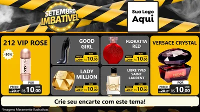 Modelo de TV para TV Horizontal com o tema Setembro Imbatível para Perfumes