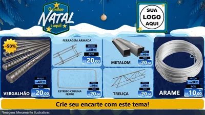 Modelo de TV para TV Horizontal com o tema O Melhor Natal É Aqui! para Ferragens