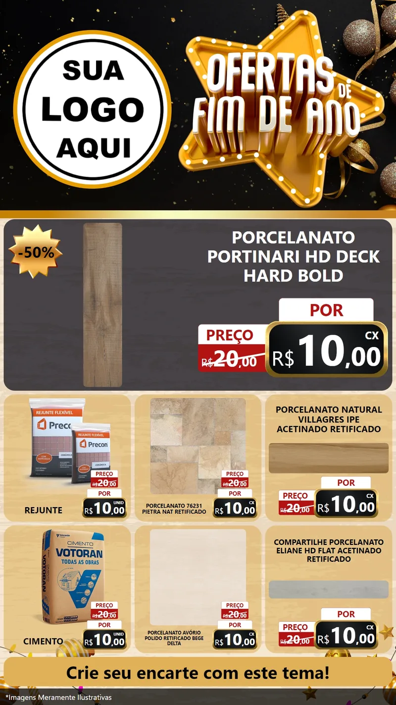 Modelo de Rede Social para Stories com o tema Ofertas de Fim de Ano para Pisos e revestimentos