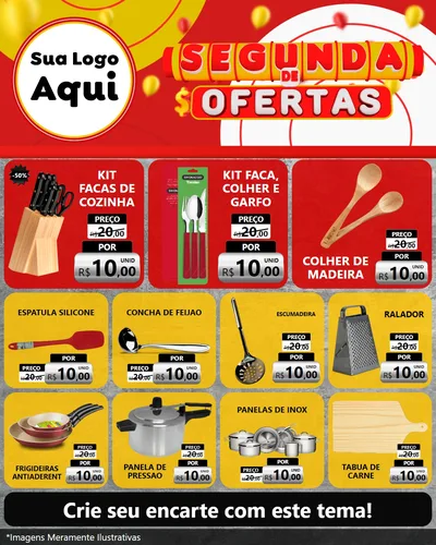Modelo de Rede Social para Feed Instagram com o tema Segunda de Ofertas para Utilidades Domésticas