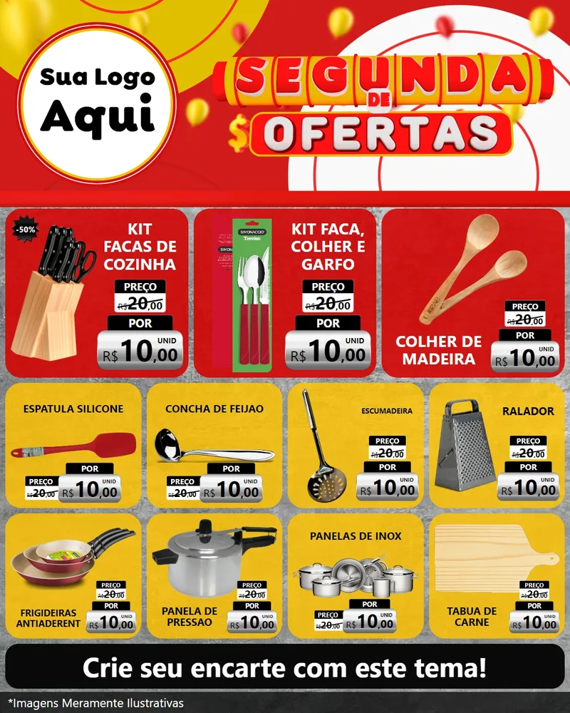 Modelo de Rede Social para Feed Instagram com o tema Segunda de Ofertas para Utilidades Domésticas
