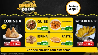 Modelo de TV para TV Horizontal com o tema Oferta Do Dia para Salgadaria