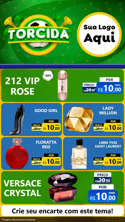 Modelo de TV para TV Vertical com o tema Torcida para Perfumes