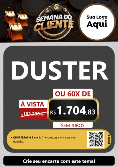 Modelo de Cartaz para Cartaz A4 Vertical com o tema Semana do Cliente para Concessionaria de Carros