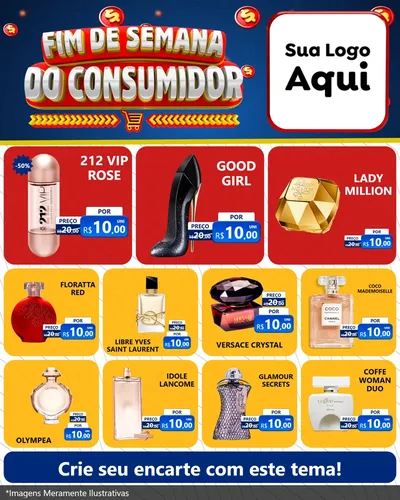 Modelo de Rede Social para Feed Instagram com o tema Fim de Semana do Consumidor para Perfumes