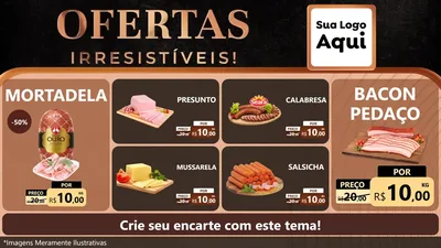 Modelo de TV para TV Horizontal com o tema Ofertas Irresistíveis! para Frios e Laticínios