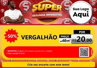 Modelo de Cartaz para Cartaz A4 Horizontal com o tema Super Segunda Imperdível para Ferragens