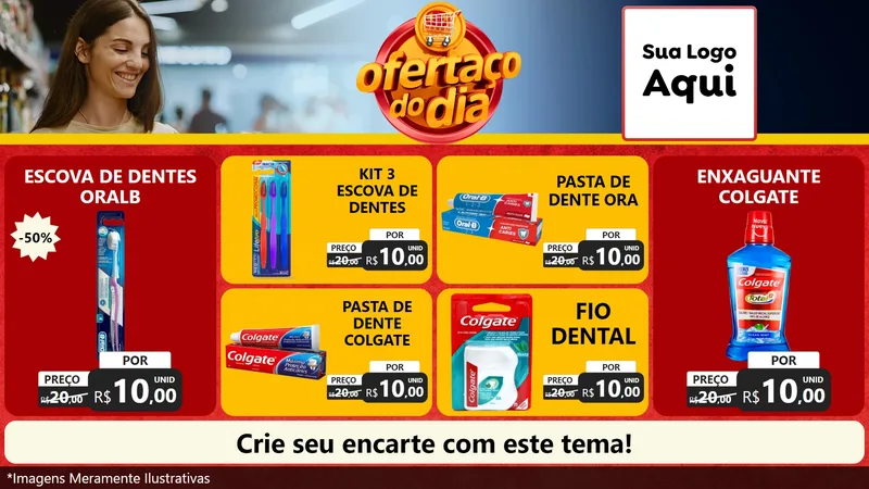 Modelo de TV para TV Horizontal com o tema Ofertaço Do Dia para Higiene Pessoal