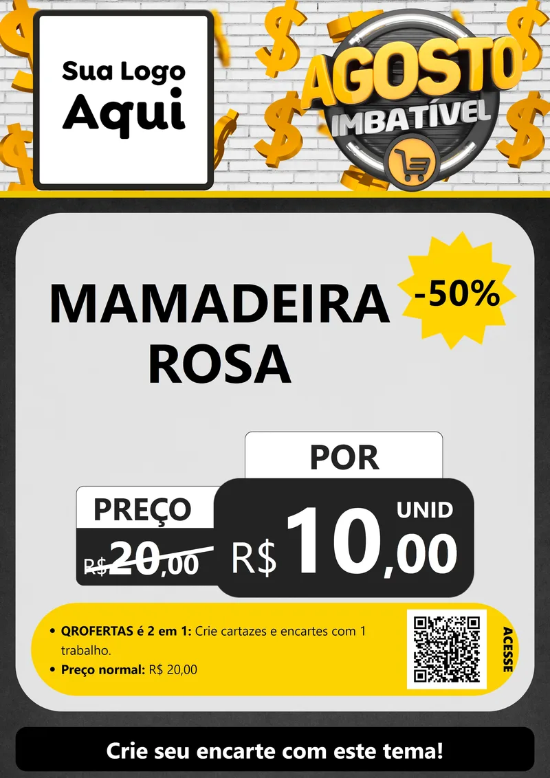 Modelo de Cartaz para Cartaz A4 Vertical com o tema Agosto imbatível para Bebês