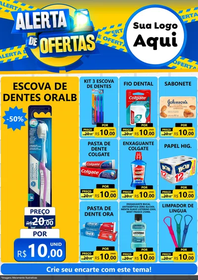 Modelo de Encarte para Encarte A4 Vertical com o tema Alerta de Ofertas para Higiene Pessoal