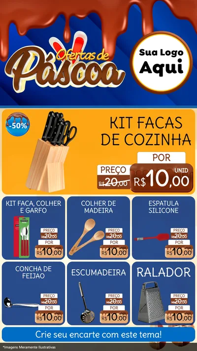 Modelo de Rede Social para Stories com o tema Ofertas de Páscoa para Utilidades Domésticas