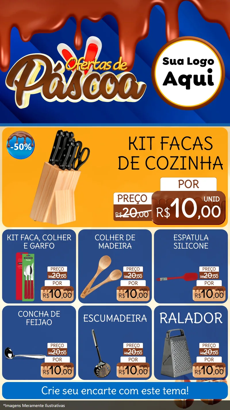 Modelo de Rede Social para Stories com o tema Ofertas de Páscoa para Utilidades Domésticas