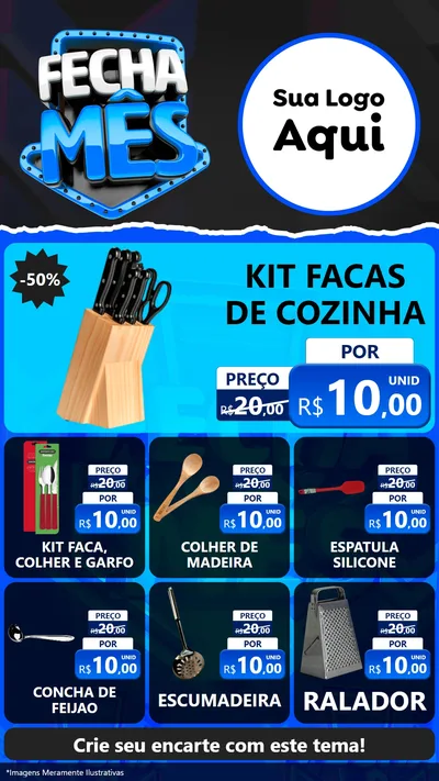 Modelo de Rede Social para Stories com o tema Fecha Mês para Utilidades Domésticas