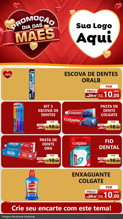 Modelo de TV para TV Vertical com o tema Promoção Dia das Mães para Higiene Pessoal