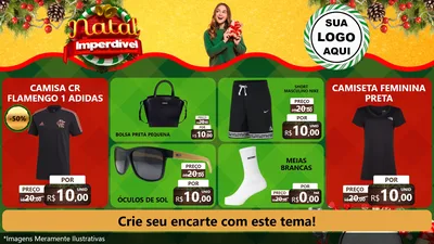 Modelo de TV para TV Horizontal com o tema Natal Imperdível para Roupas e acessórios