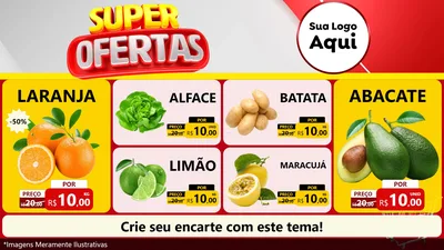 Modelo de TV para TV Horizontal com o tema Super Ofertas para Hortifrúti