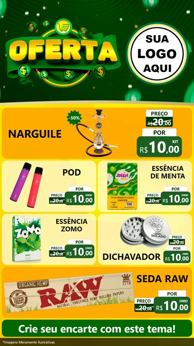 Modelo de TV para TV Vertical com o tema Oferta para Tabacaria
