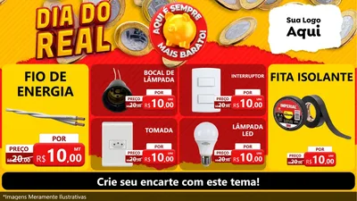 Modelo de TV para TV Horizontal com o tema Dia Do Real para Materiais Elétricos