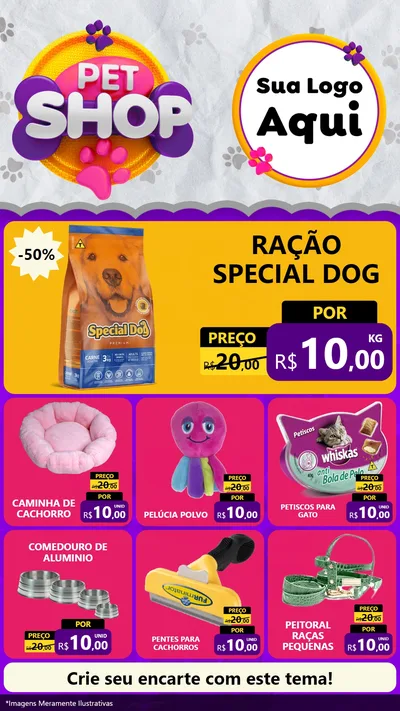 Modelo de Rede Social para Stories com o tema Pet Shop para Pet Shop