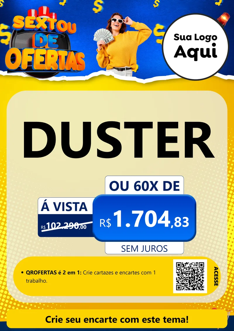Modelo de Cartaz para Cartaz A4 Vertical com o tema Sextou de Ofertas para Concessionaria de Carros