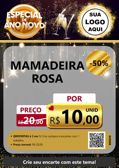 Modelo de Cartaz para Cartaz A4 Vertical com o tema Especial de Ano Novo para Bebês