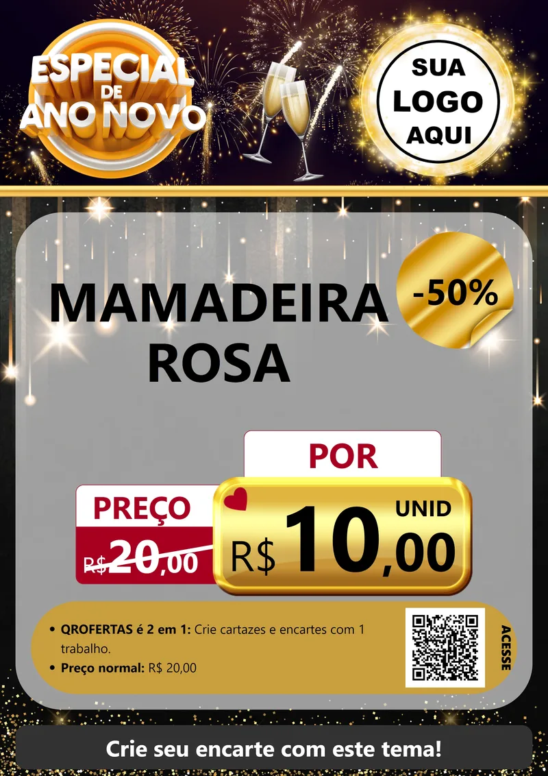 Modelo de Cartaz para Cartaz A4 Vertical com o tema Especial de Ano Novo para Bebês