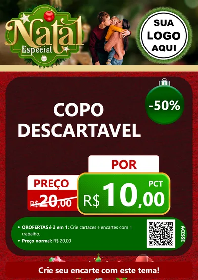 Modelo de Cartaz para Cartaz A4 Vertical com o tema Natal Especial para Embalagens