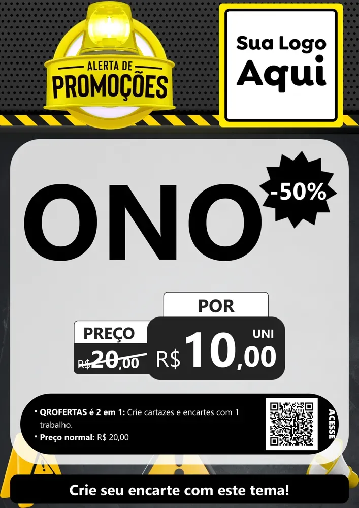 Modelo de Cartaz para Cartaz A4 Vertical com o tema Alerta de Promoções para Óticas