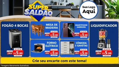 Modelo de TV para TV Horizontal com o tema Super Saldão para Móveis e Eletro
