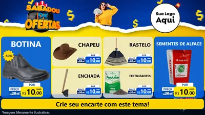 Modelo de TV para TV Horizontal com o tema Sabadou de Ofertas para Agropecuária
