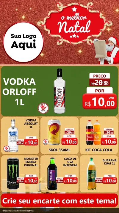 Modelo de Rede Social para Stories com o tema O Melhor Natal para Distribuidora de bebidas