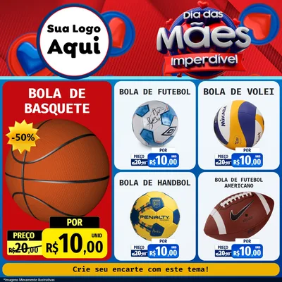 Modelo de Rede Social para Feed Facebook com o tema Dia Das Mães Imperdível para Artigos Esportivos
